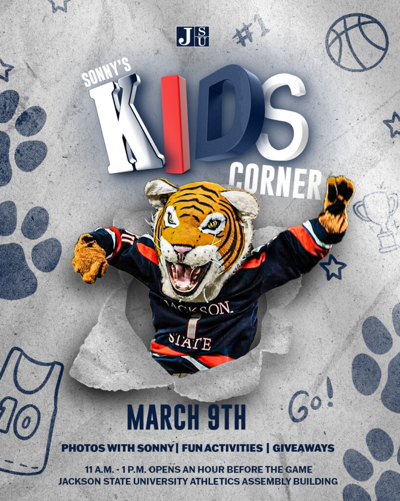 Jackson State Sonny’s Kids Corner event promotion graphic