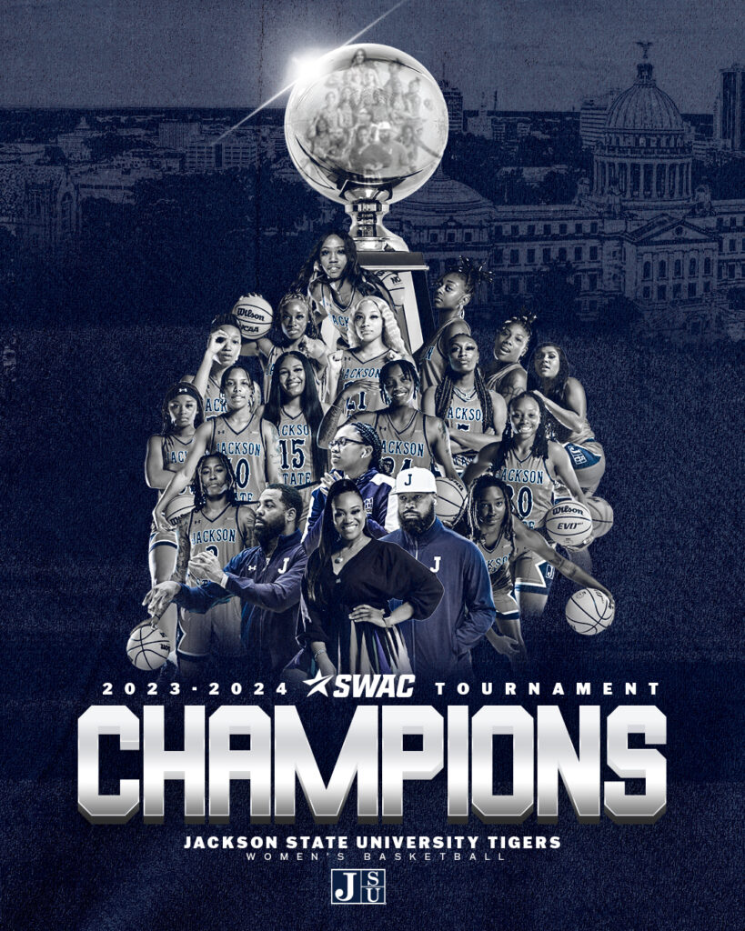 Jackson State tournament champions announcement graphic