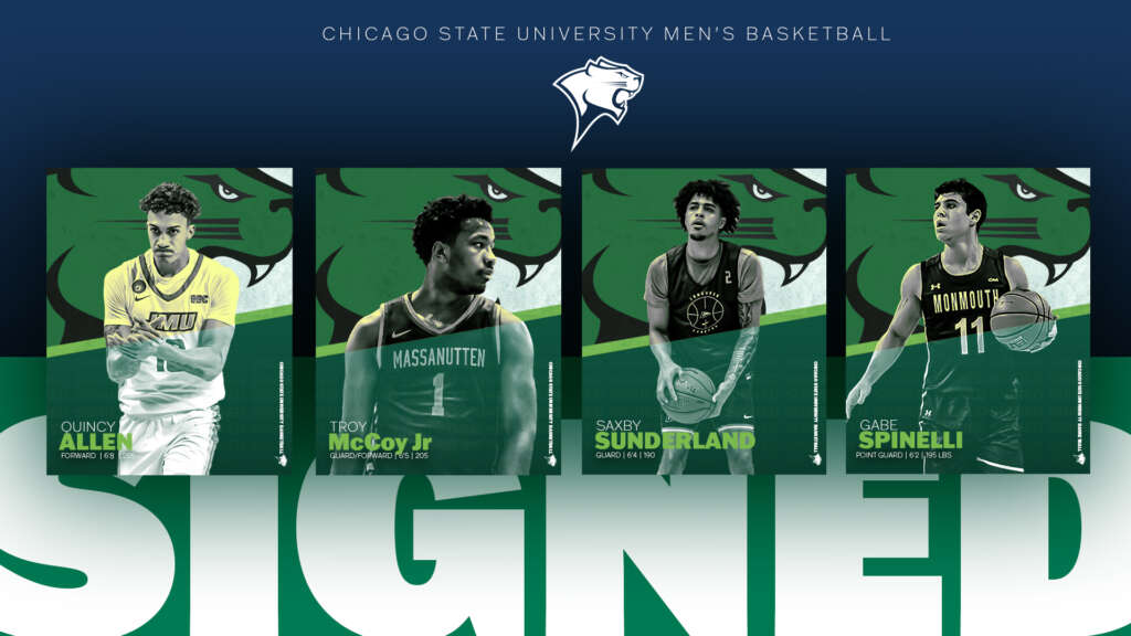 Chicago State University athlete signing announcement graphic designed by MFNGraphics