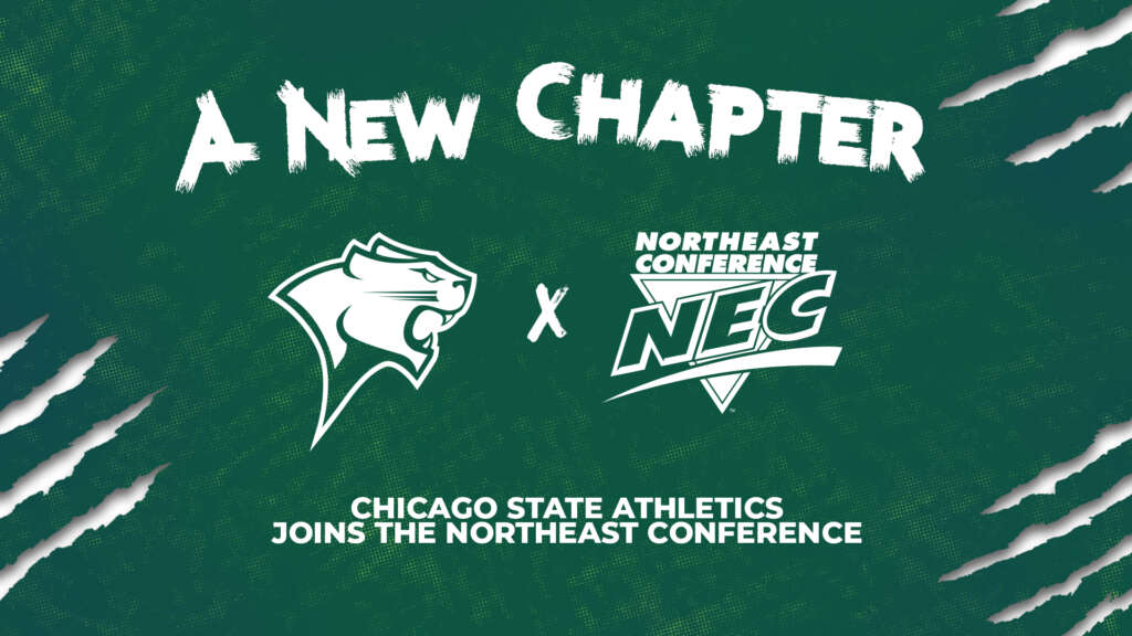 Chicago State University A New Chapter NEC announcement graphic designed by MFNGraphics