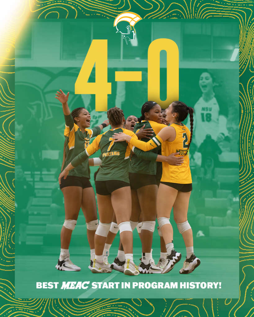 Norfolk State volleyball best start in program history graphic