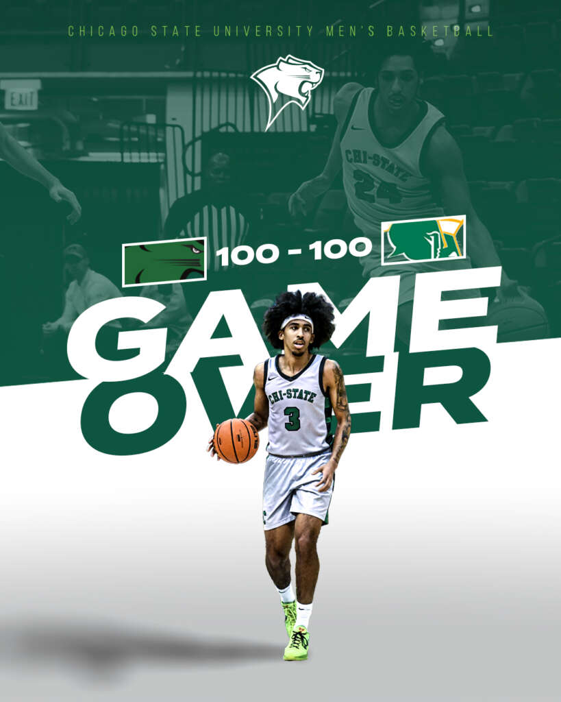 Chicago State University final score graphic designed by MFNGraphics