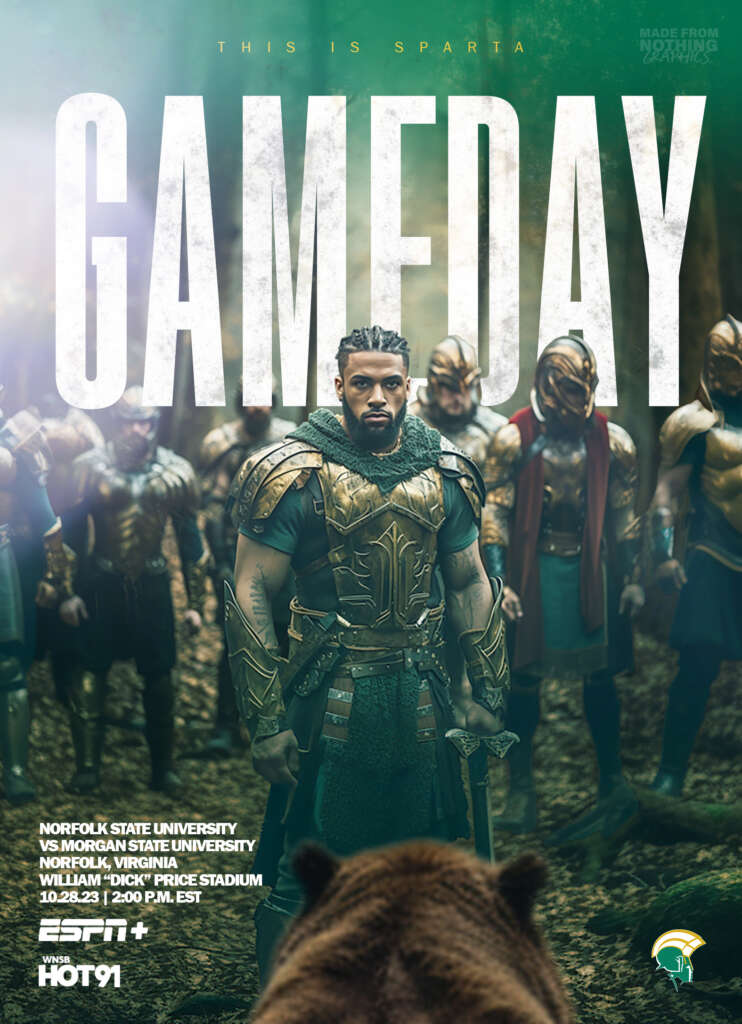 Norfolk State University homecoming campaign graphic designed by MFNGraphics