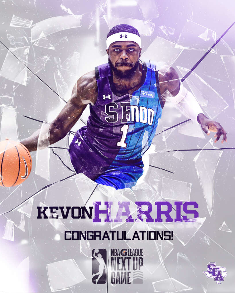 Stephen F. Austin Kevon Harris feature graphic designed by MFNGraphics