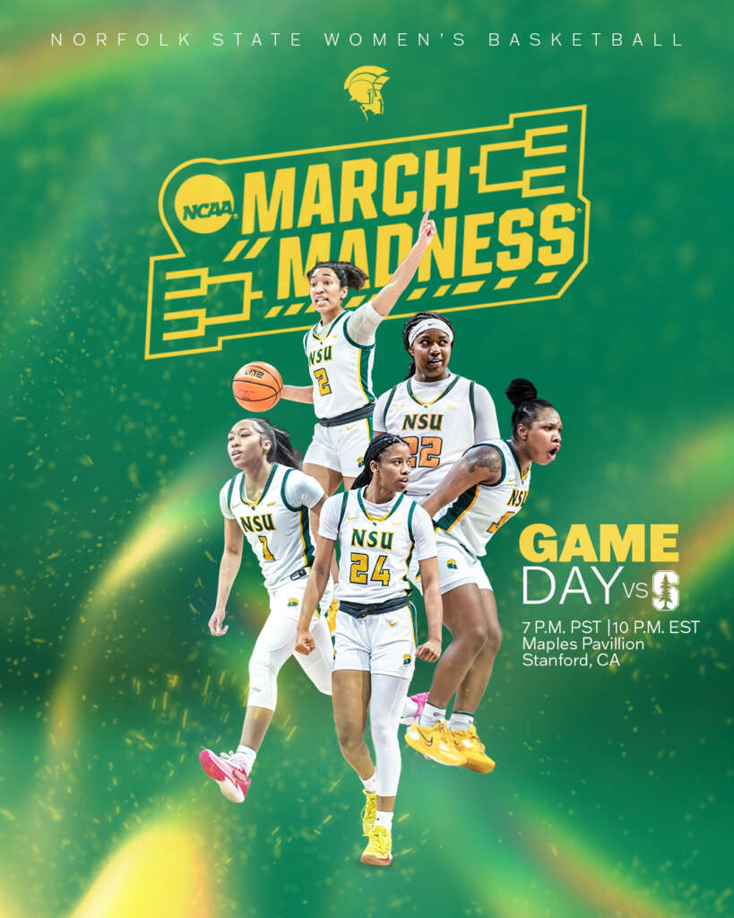 Norfolk State March Madness gameday graphic designed by MFNGraphics