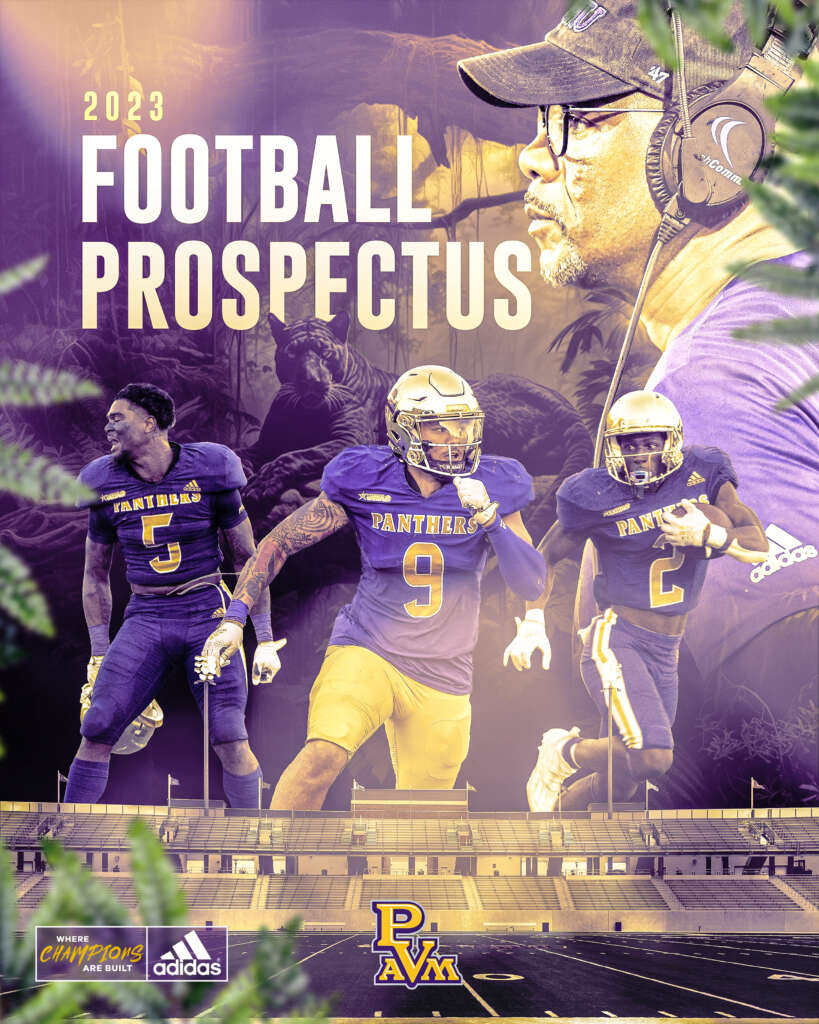 Prairie View A&M University athletics guide cover designed by MFNGraphics