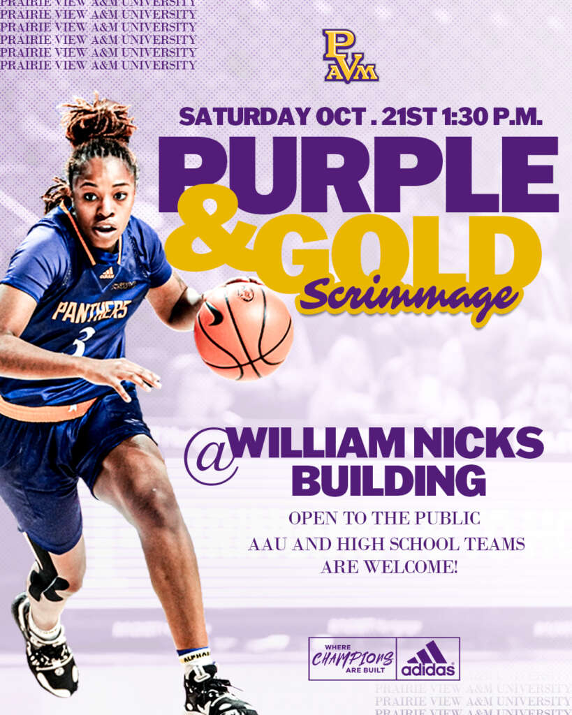 Prairie View A&M Purple and Gold game graphic designed by MFNGraphics