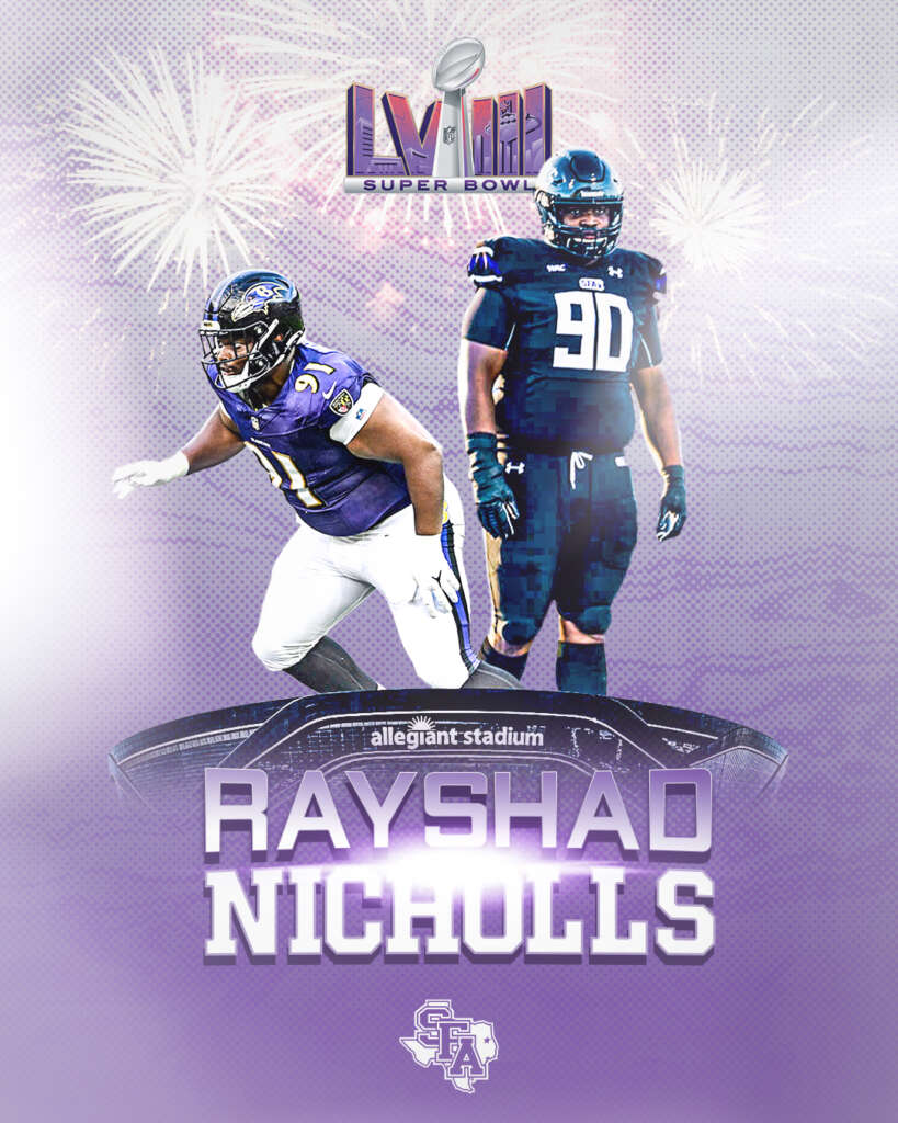 Stephen F. Austin Rayshad Nicholls feature graphic designed by MFNGraphics