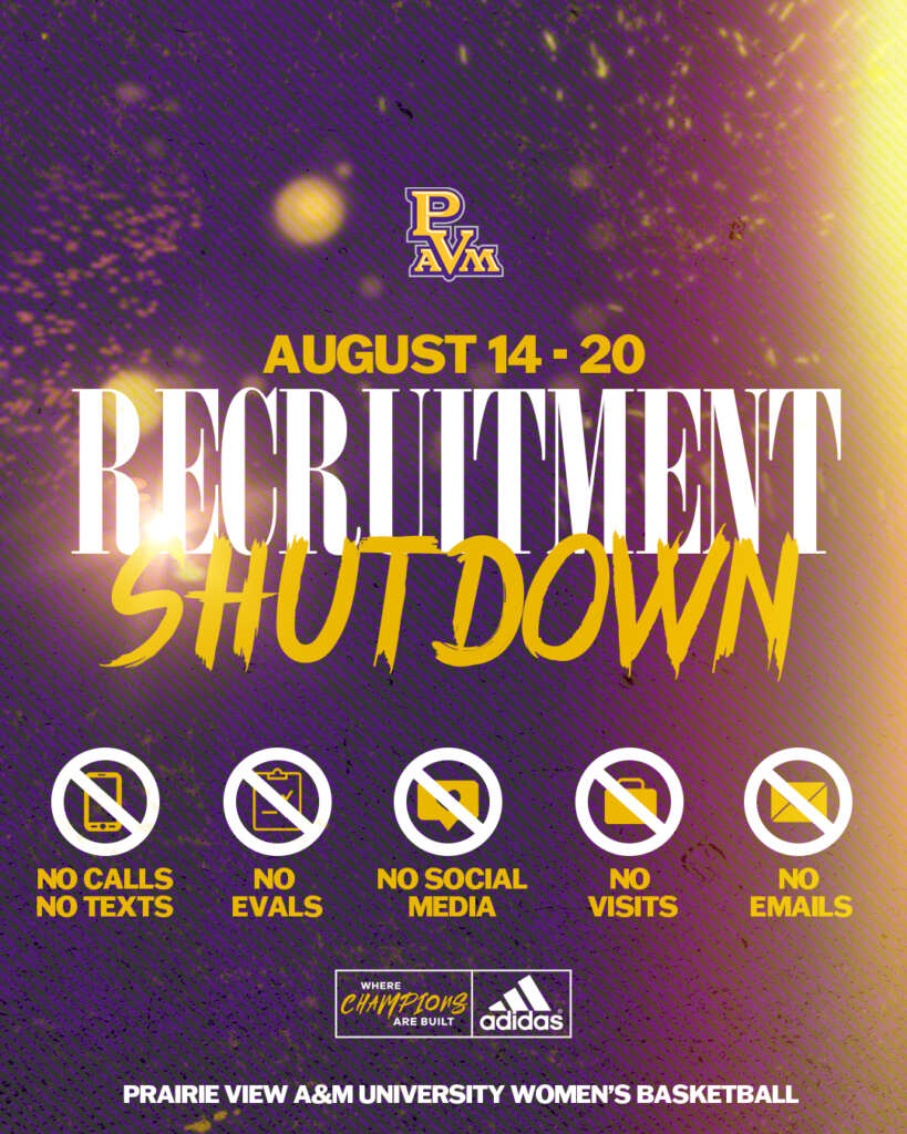 Prairie View A&M recruiting shutdown graphic designed by MFNGraphics