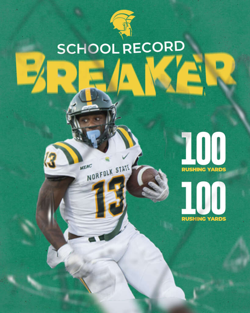 Norfolk State school-record achievement graphic