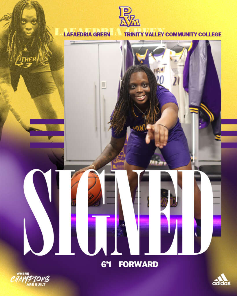 Prairie View A&M athlete signing graphic template designed by MFNGraphics