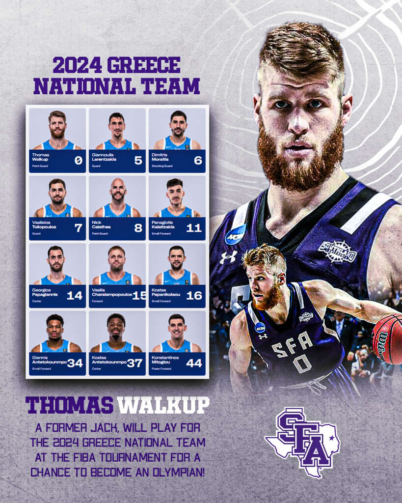 Stephen F. Austin Thomas Walkup feature graphic designed by MFNGraphics