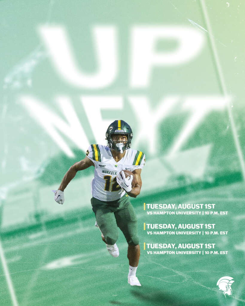 Norfolk State Up Next promotional graphic designed by MFNGraphics